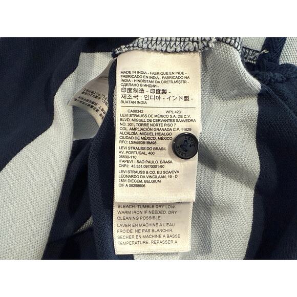 Men’s Levi Striped Polo Blue Short Sleeve Size 3X Preppy - Picture 10 of 15